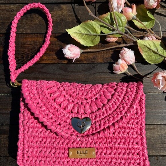 ELLE Raffia Crochet Clutch - Picture 11 of 16